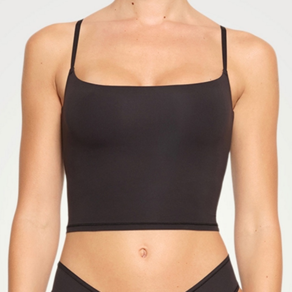 NWOT SKIMS Fits Everybody Cropped Cami In Black Size XXS
